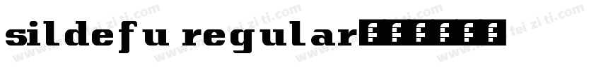 sildefu regular字体转换